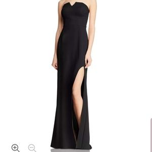 AQUA Crepe Bustier Gown